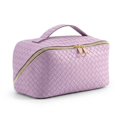 Woven PU Leather Makeup Bag and a Travel Case
