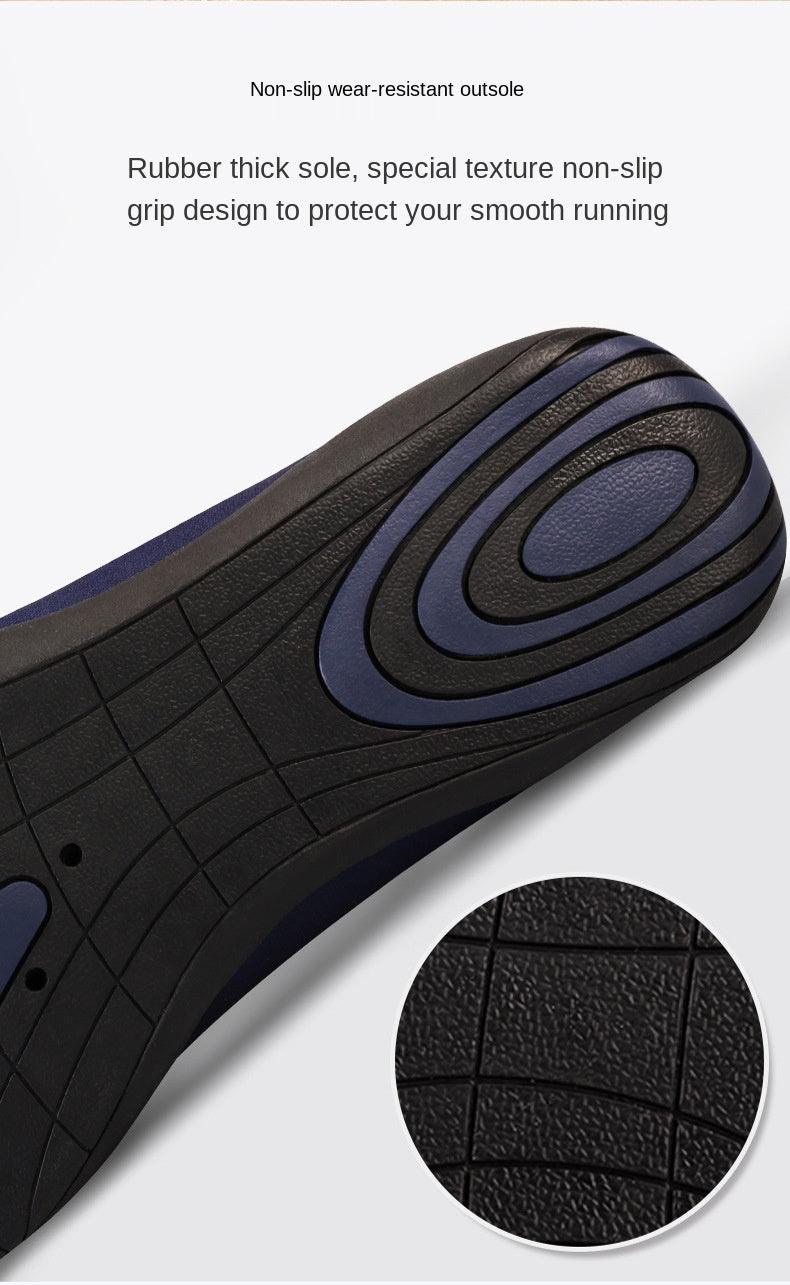 Stevvex Water Shoes black rubber sole with blue accents, non-slip outsole tread on Tampa Home & Garden Store
