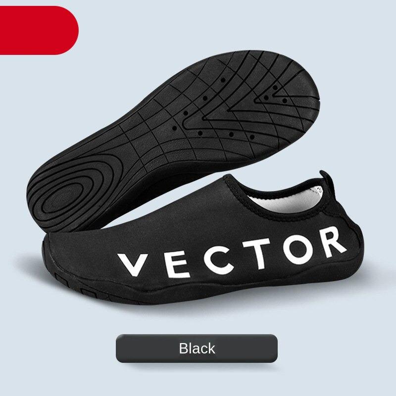 Water sneakers Stevvex black aqua shoes (pair) with VECTOR text, quick-dry for outdoor use on Tampa Home & Garden Store