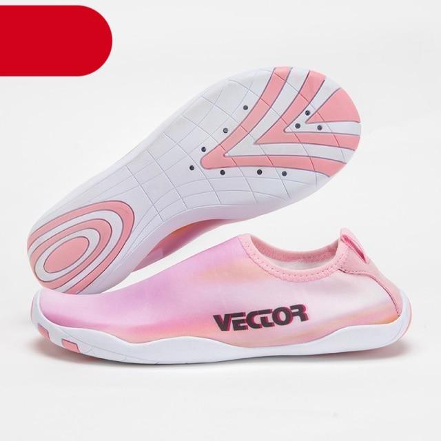 Water aqua shoes pink slip-on, quick-drying barefoot sneakers with VECTOR branding on Tampa Home & Garden Store