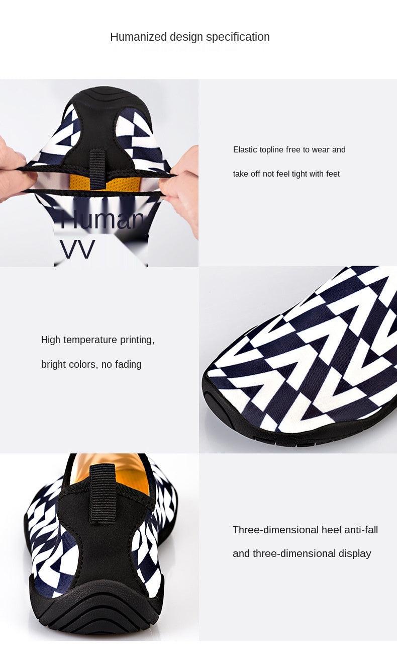 Stevvex water sneakers navy white pattern, quick-dry aqua shoes for beach and swim on Tampa Home & Garden Store