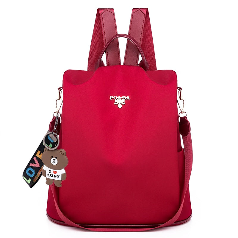 Water Resistant Anti Theft Backpack Oxford Travel Daypack 30cm