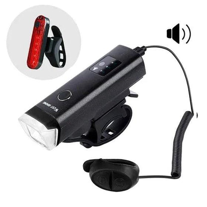 Waterproof Front Bike Light With Rechargeable Horn