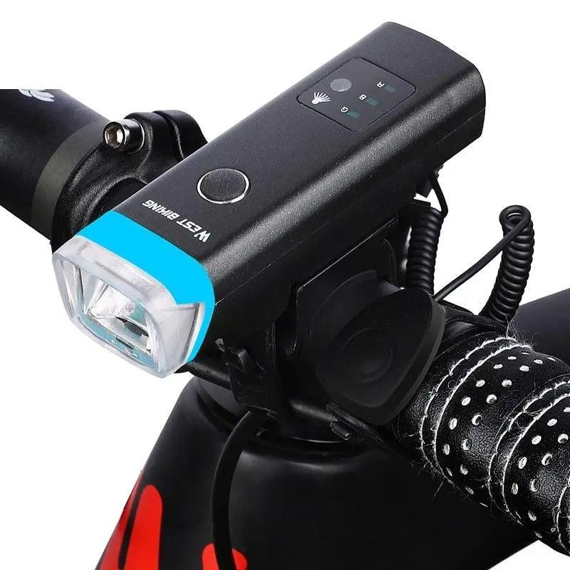 Waterproof Front Bike Light With Rechargeable Horn