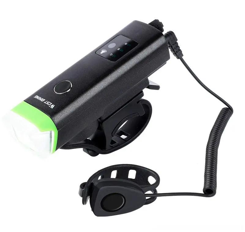 Waterproof Front Bike Light With Rechargeable Horn