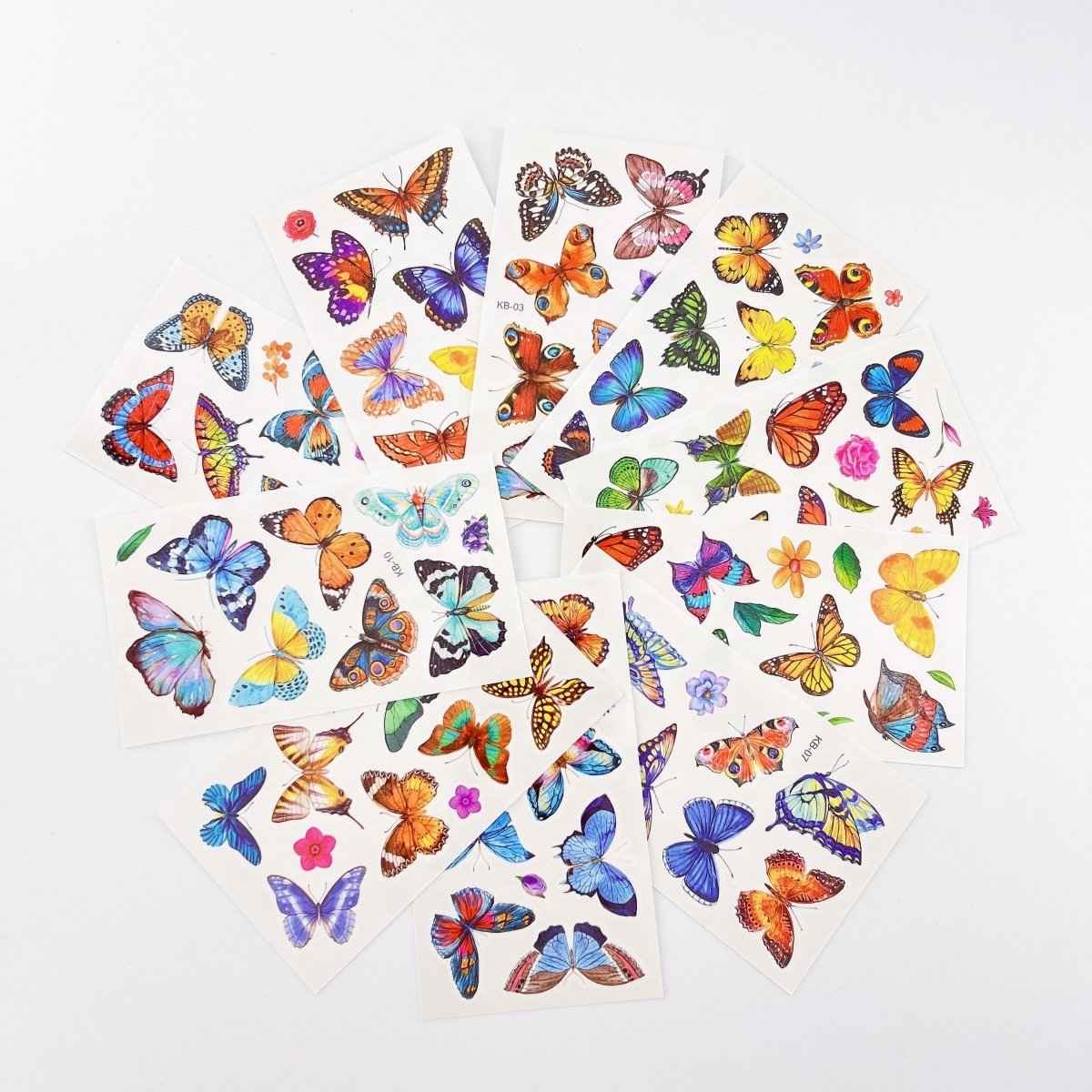 Waterproof butterfly tattoos set, 10 sheets by Shaketea, colorful butterfly designs on Tampa Home & Garden Store