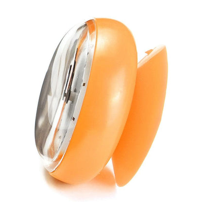 Waterproof suction cup wall clock orange battery operated Stevvex silent non ticking on Tampa Home & Garden Store