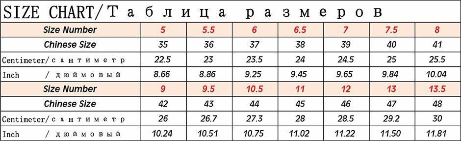 Stevvex ST85SH9002AMG boots size chart showing Chinese sizes and cm/inch measurements on Tampa Home & Garden Store
