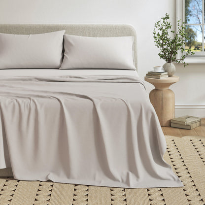 Heathered Jersey and Cotton Blend Bed Sheets
