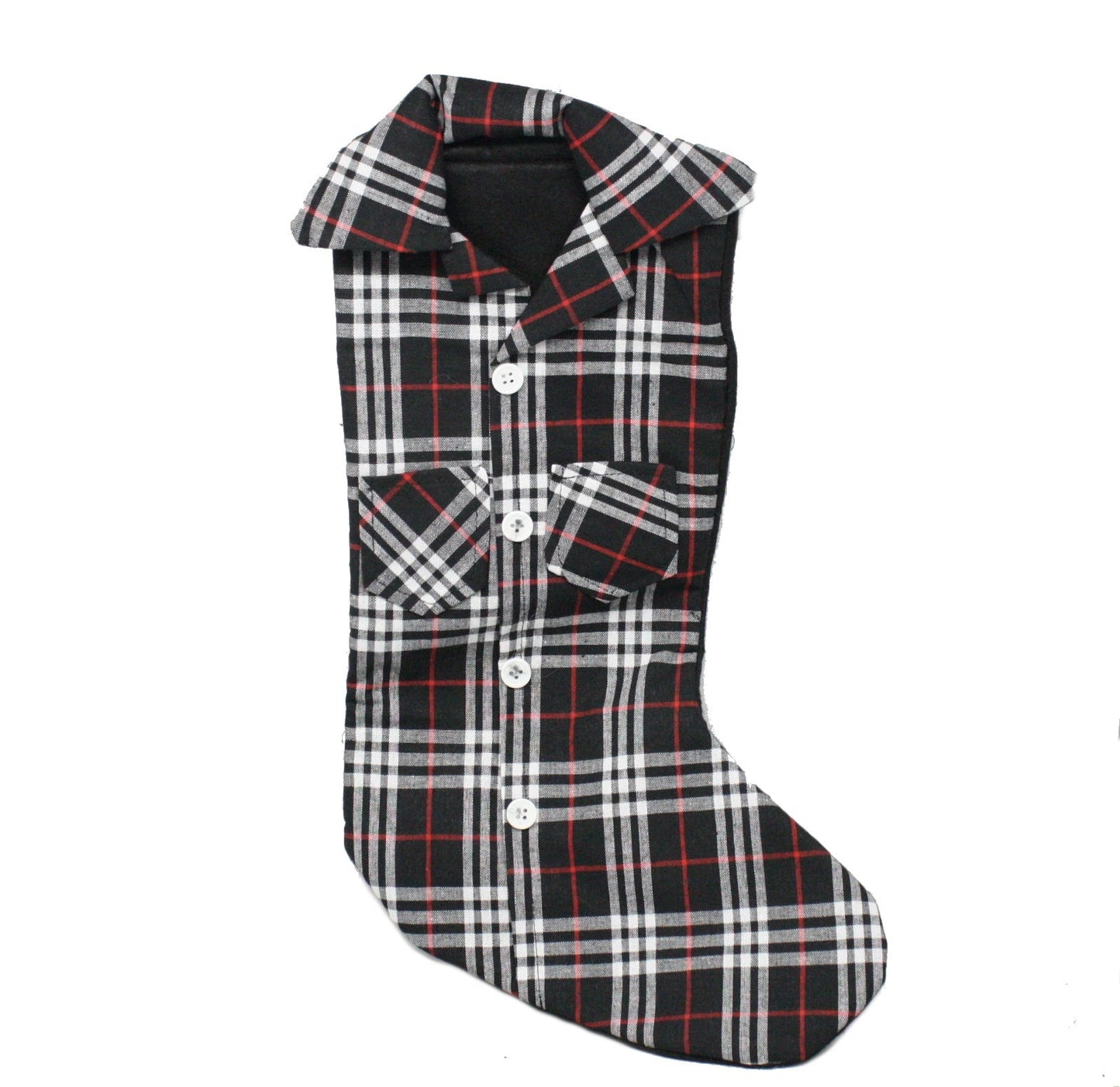 Bas chemise de bûcheron à carreaux - Noir