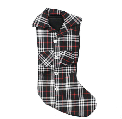Bas chemise de bûcheron à carreaux - Noir