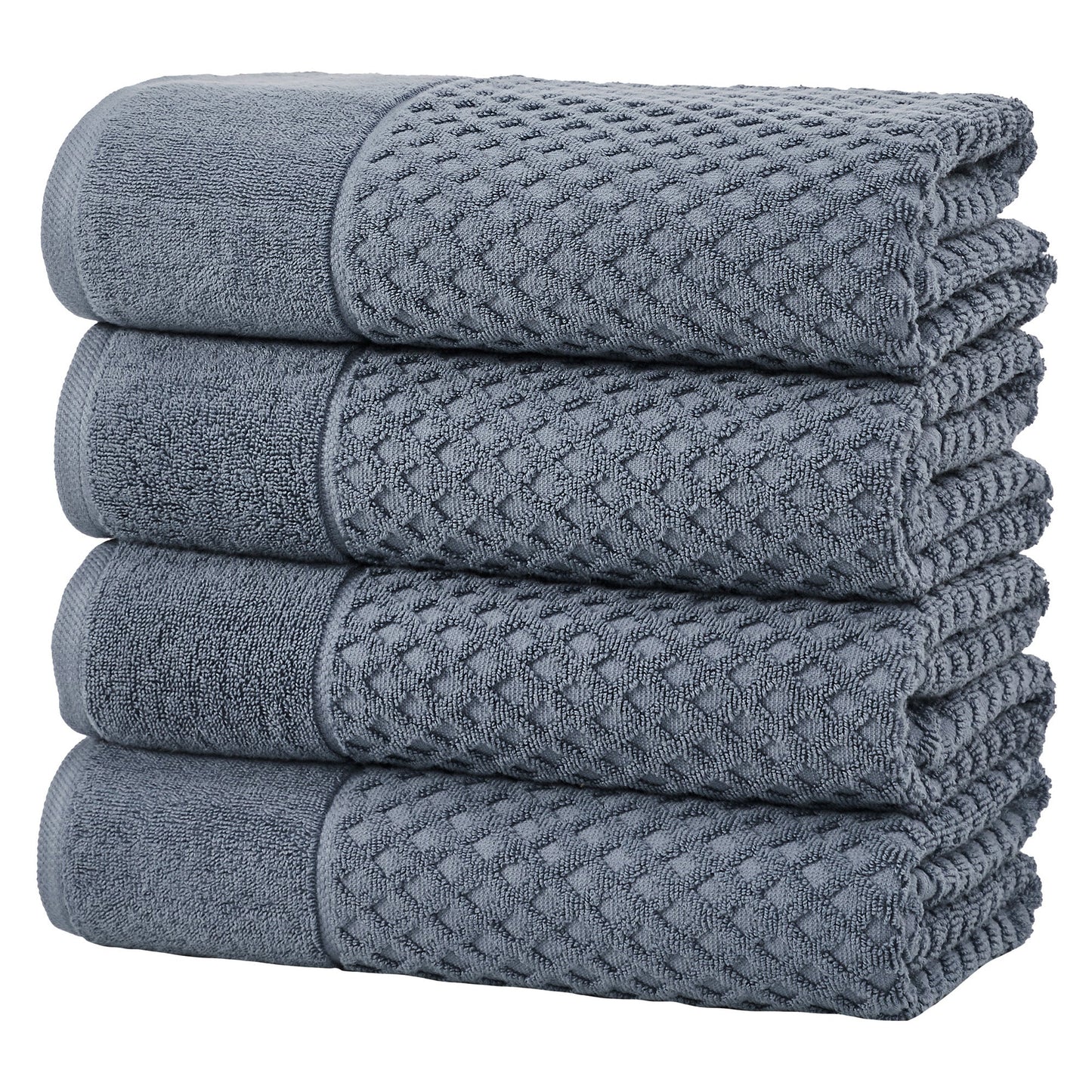 Cotton Diamond Waffle Weave Bath Towel Set