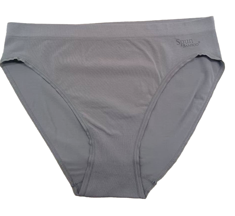 New women's high-leg brief underwear by Spun Bamboo in gray bamboo/cotton blend on Tampa Home & Garden Store