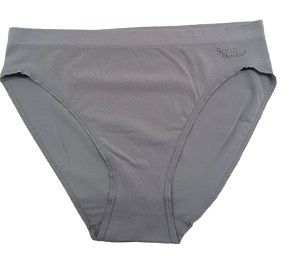 New women's high-leg brief underwear by Spun Bamboo in gray bamboo/cotton blend on Tampa Home & Garden Store