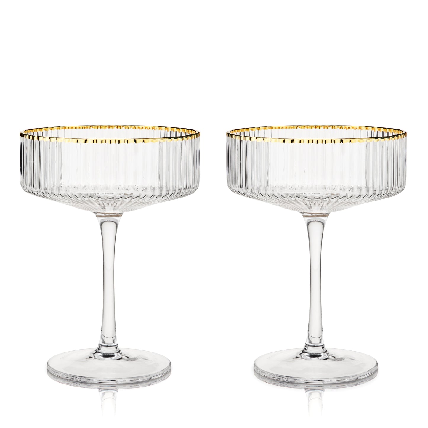 Meridian Crystal Coupe Glasses Set of Two