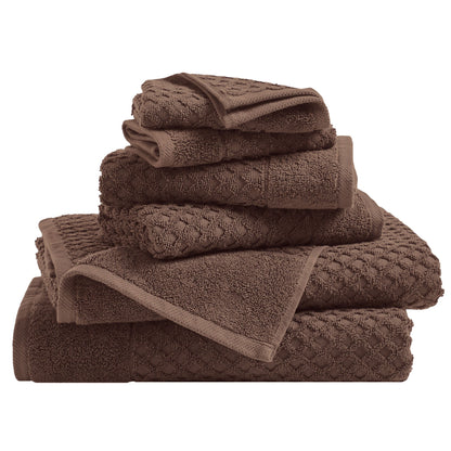 Cotton Diamond Waffle Weave Bath Towel Set