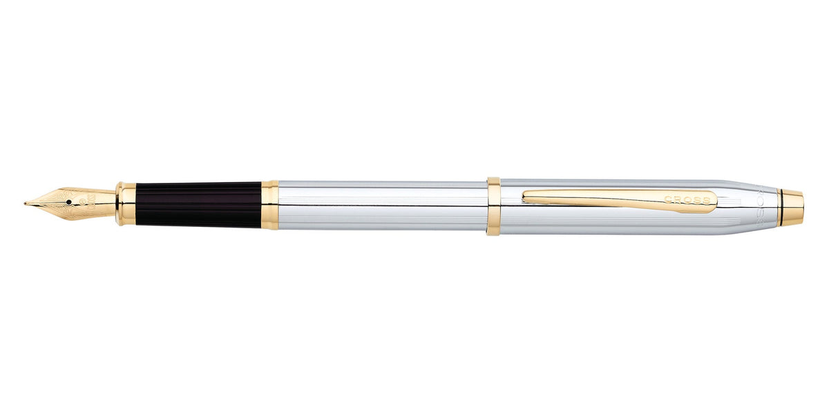 Cross Century II Medalist fountain pen with 23KT gold-plated fine nib, silver barrel on Tampa Home & Garden Store