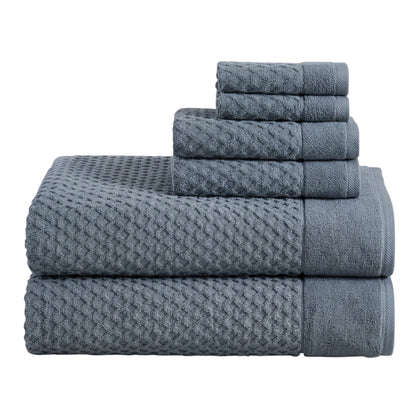 Cotton Diamond Waffle Weave Bath Towel Set