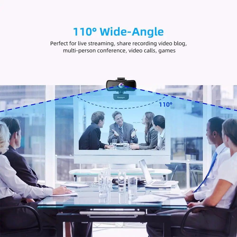 Webcam 2K Full HD USB Web Camera With Microphone