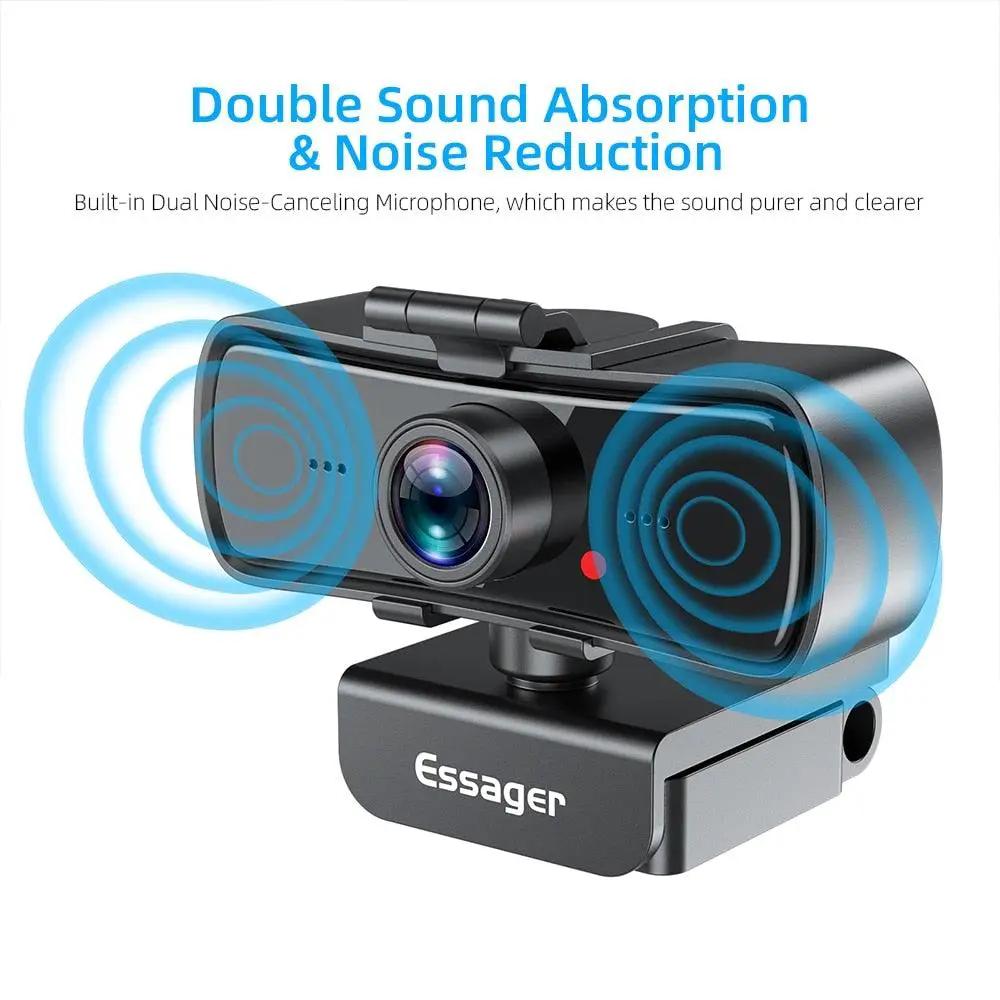 Webcam 2K Full HD USB Web Camera With Microphone