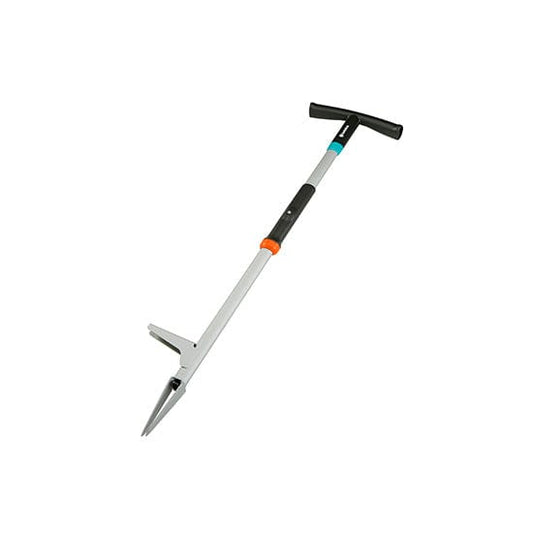 Gardena weed puller hand tool with long gray shaft and orange collar on Tampa Home & Garden Store