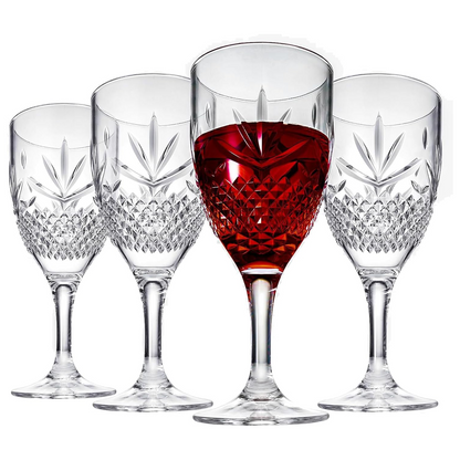 Onix Acrylic Crystal Wine Glasses Set of 4