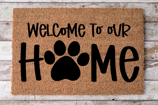 Welcome Home - Dog Door Mat - 30x18" Coir Door Mat - DECOE-CM-030