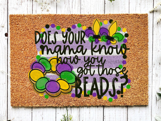 Welcome Mardi Gras Masks Doormat | Nola Housewarming Gift | Fat Tuesday | Doormat Closing Gift | Welcome Doormat | Front Door Home Door Mat