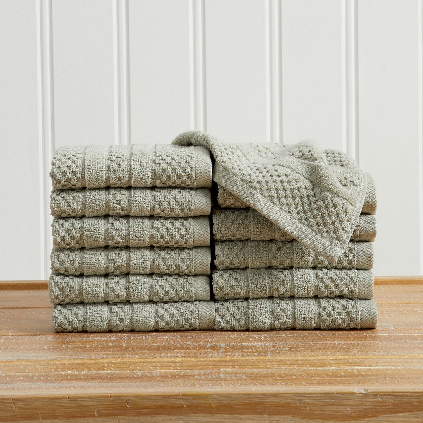 Premium Cotton Checkered Jacquard Towel for Bath
