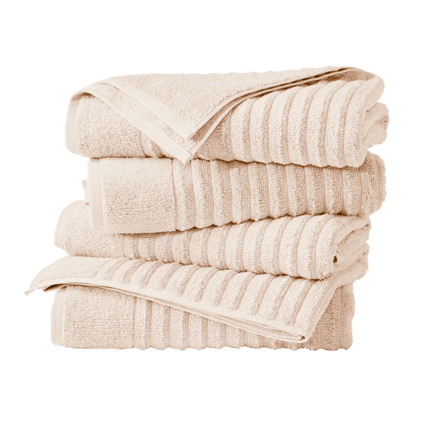 Luxury Combed Cotton and Ribbed Bath Towels