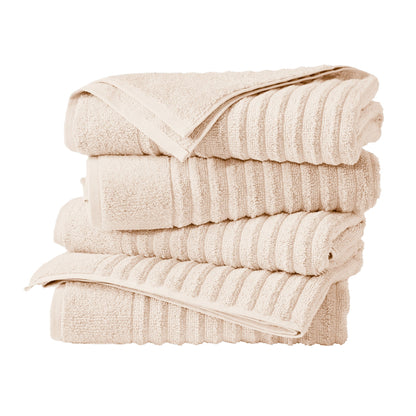 Luxury Combed Cotton and Ribbed Bath Towels