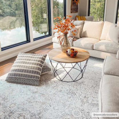 Parkerfield Area Rug, light gray patterned rug by Boutique Rugs on Tampa Home & Garden Store