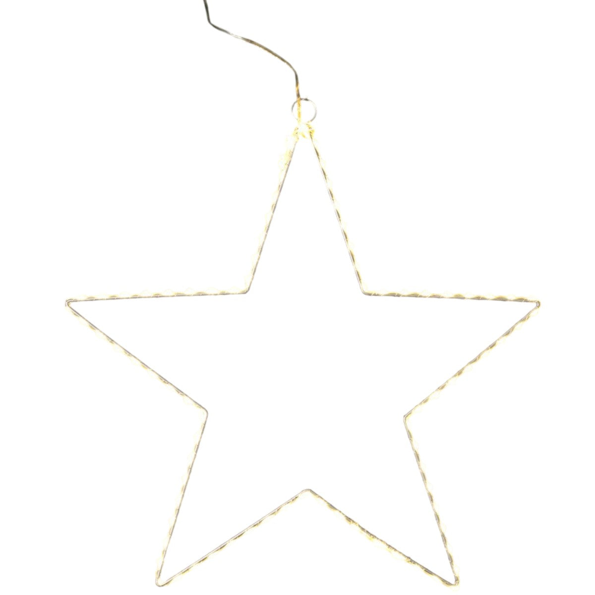Estrella de metal iluminada - 15 pulgadas - Blanco cálido