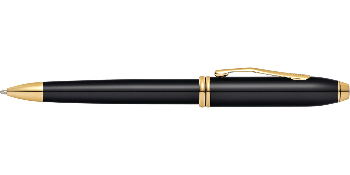 Townsend Classic Black Lacquer Ballpoint Pen by A.T. Cross with gold clip on Tampa Home & Garden Store