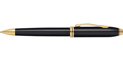 Townsend Classic Black Lacquer Ballpoint Pen by A.T. Cross with gold clip on Tampa Home & Garden Store