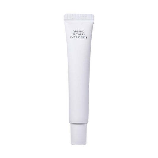 Organic Flowers Eye Essence eye serum in a white plastic squeeze tube on Tampa Home & Garden Store
