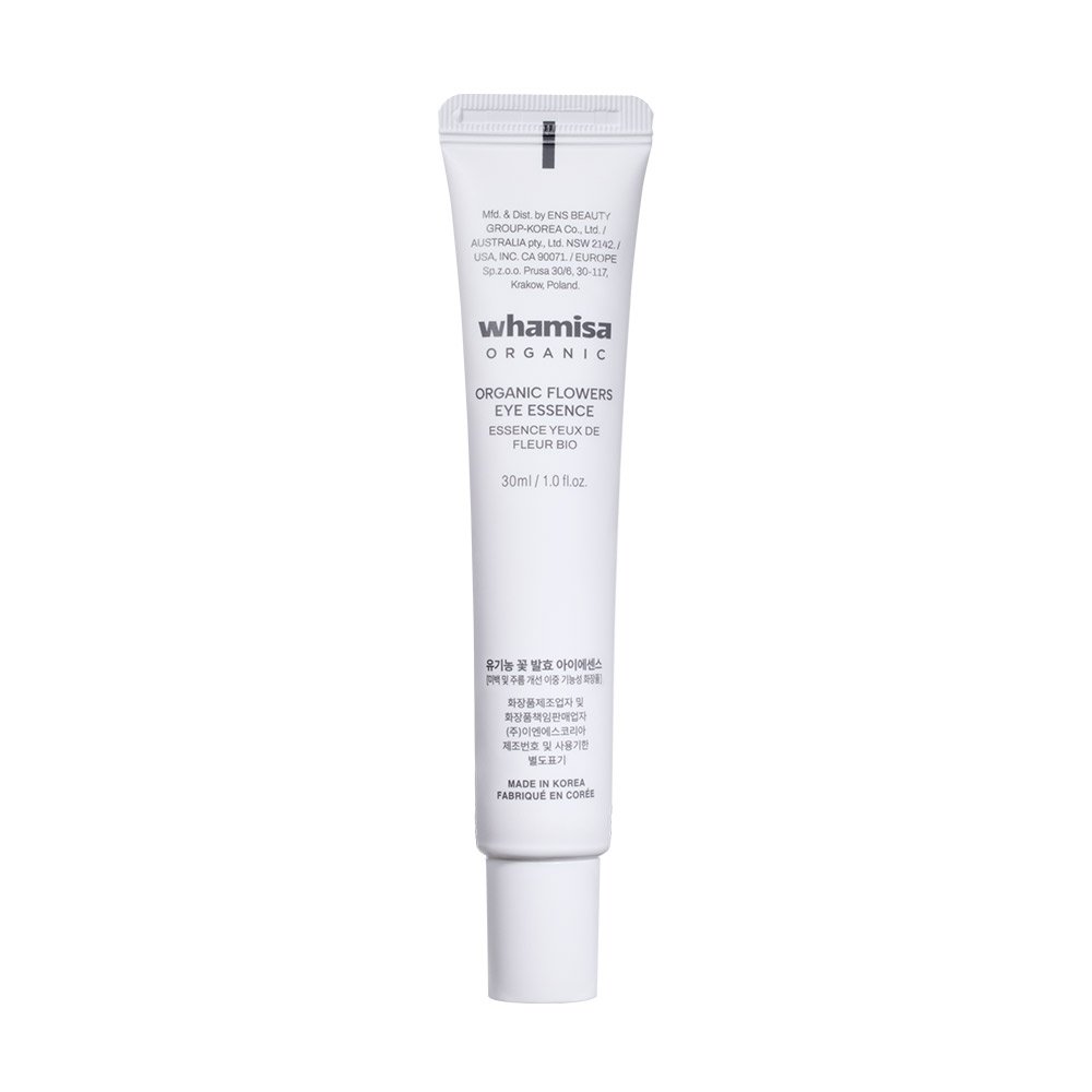 whamisa Organic Flowers Eye Essence eye serum tube white 30ml Seoulia brand on Tampa Home & Garden Store