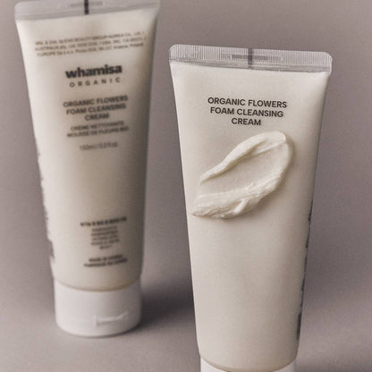 Whamisa Organic Flowers Foam Cleansing Cream 150ml cleansing foam tube on Tampa Home & Garden Store