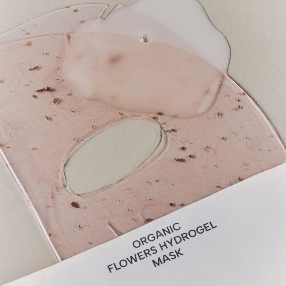 whamisa Organic Flowers Hydrogel Mask facial mask 5-count hydrogel with flower petals Seoulia on Tampa Home & Garden Store