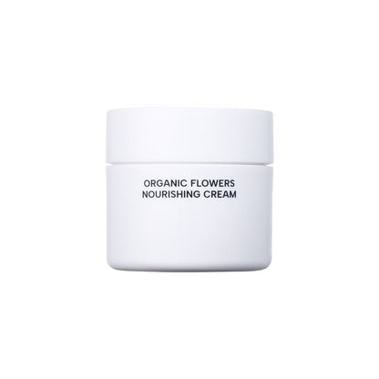 Whamisa Organic Flowers Nourishing Cream 50ml white jar face moisturizer on Tampa Home & Garden Store