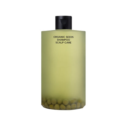 Shampoo Whamisa Organic Seeds Green Peas, Seoulia, green gradient bottle with seed beads on Tampa Home & Garden Store