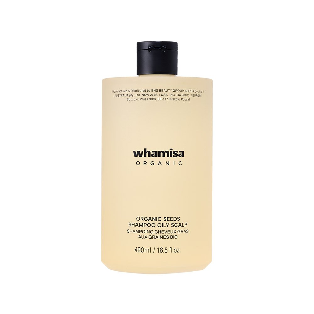 Shampoo bottle whamisa Organic Seeds Oily Scalp 490ml Seoulia on Tampa Home & Garden Store