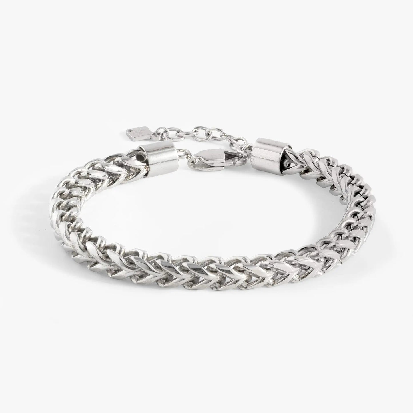 Adjustable Wheat Chain Bracelet by ALEX AND ANI, silver-tone, chunky curb links on Tampa Home & Garden Store