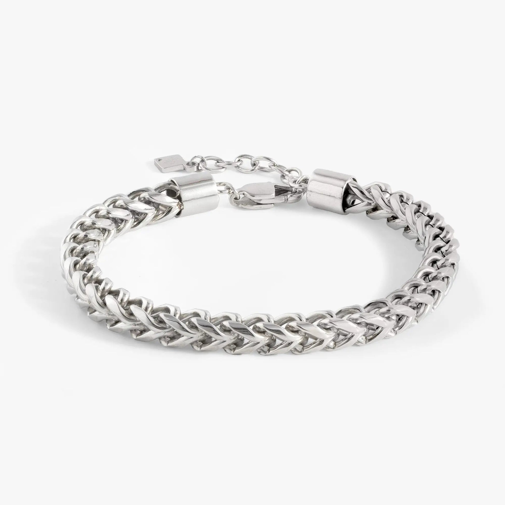 Adjustable Wheat Chain Bracelet by ALEX AND ANI, silver-tone, chunky curb links on Tampa Home & Garden Store