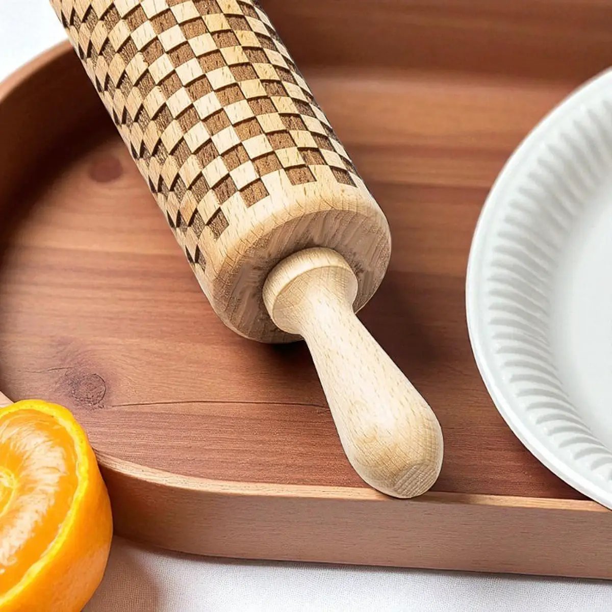 Courtly Checkered Rolling Pins and Diamond Style
