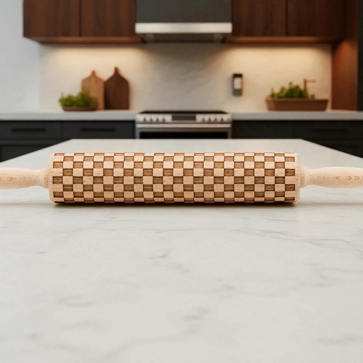 Courtly Checkered Rolling Pins and Diamond Style