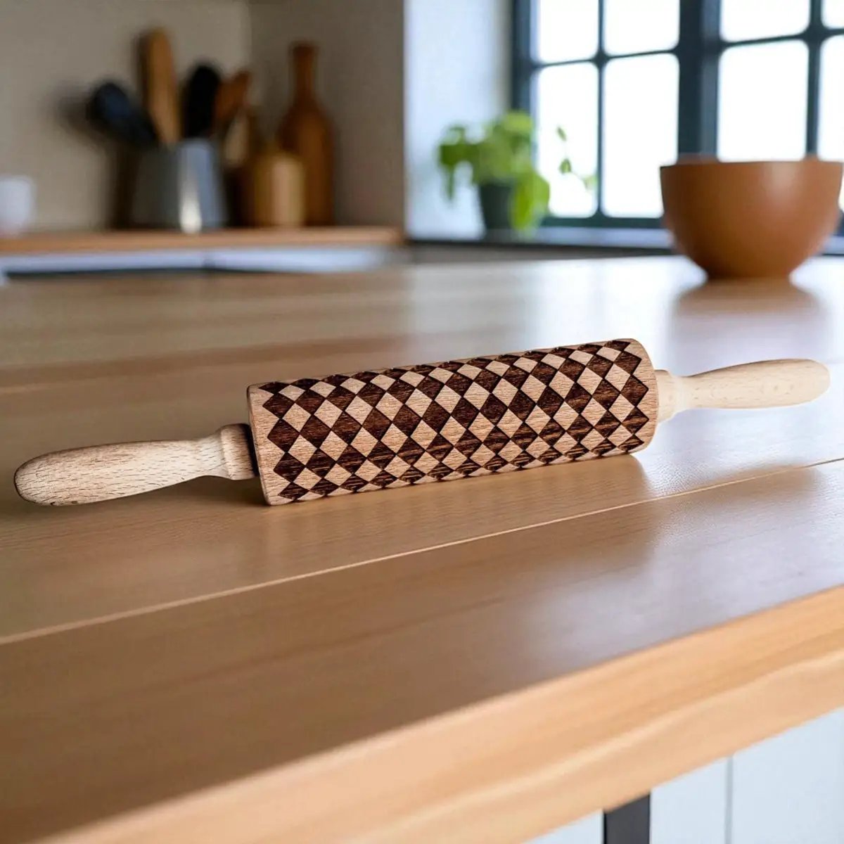 Courtly Checkered Rolling Pins and Diamond Style