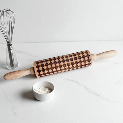 Courtly Checkered Rolling Pins and Diamond Style