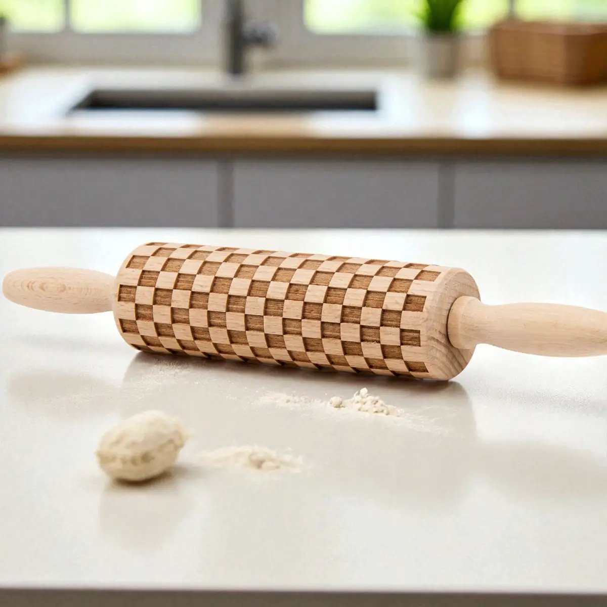 Courtly Checkered Rolling Pins and Diamond Style