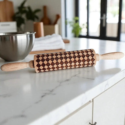 Courtly Checkered Rolling Pins and Diamond Style